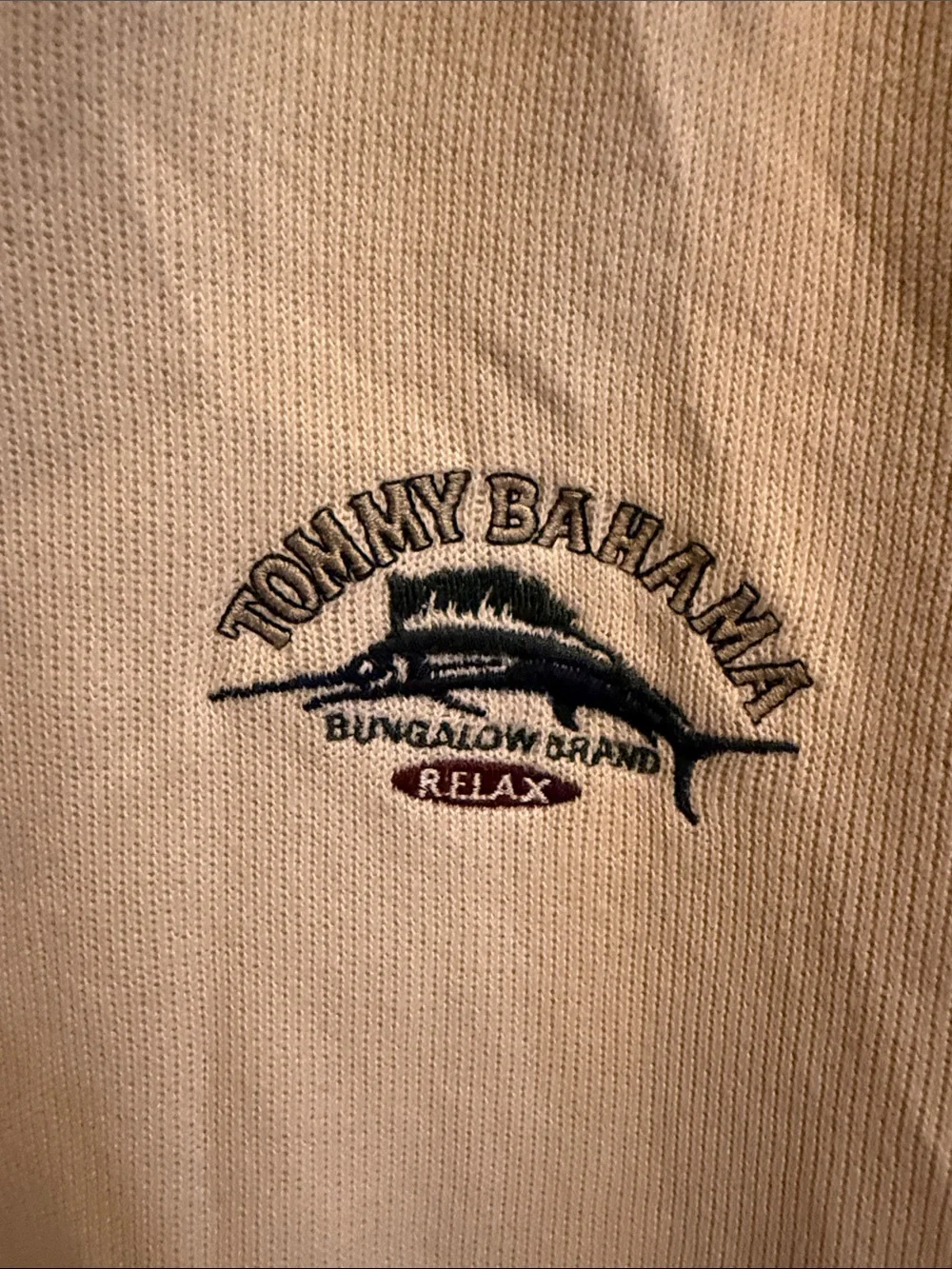 Tommy Bahama Cream Half-Zip Pullover Sweater